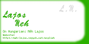 lajos meh business card